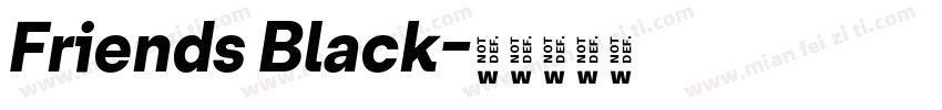 Friends Black字体转换